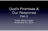 God's Promises and Our Response Part 2 (11-22-2014)