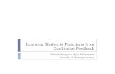 Learning similarity functions from qualitative feedback