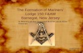 Formation of Mariners Lodge #150 F&AM, Barnegat, NJ