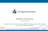 UK RepositoryNet+ Mimas Workshop