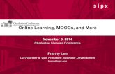 Online Learning, MOOCs, and More