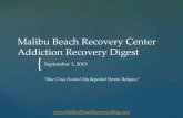 Malibu Beach Recovery Center Addiction Recovery Digest Sept 12, 2013