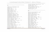 Luxembourg On My Mind, Volume II, Index of Names