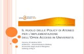Il ruolo delle policy di Ateneo per l'implementazione dell'Open Access in Università