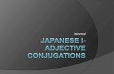 Japanesei Adjective Conjugations
