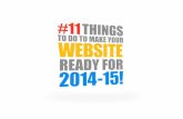 11 Things to do to make your website ready for 2014-15 !