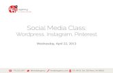 Social Media Training: Wordpress, Pinterest & Instagram