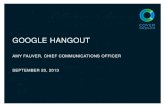 Google Hangout Sept. 20