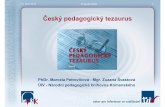 Český pedagogický tezaurus a jeho správa v systému KP WIN SQL (Marcela Petrovičová, Zuzana Švastová)
