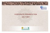 Apresentação corporativa – julho 2007 (em inglês)