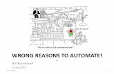 Wrong reasons to automate for slideshare