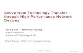 Active Nets Technology Transfer through High-Performance Network Devices