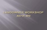 Landowner Workshop Introduction