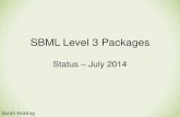 SBML L3 Packages - brief overview and current status