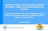 Proyecto para la reducción de anemia en niños y niás del departamento de Bolívar