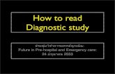 How to read diagnostic study