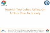 Tutorial two cubes falling on a floor due to gravity