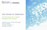 Bersin by Deloitte: Get Smart on Selection