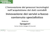 L'innovazione dei servizi a basso contenuto specialistico - Roberto Spaggiari
