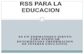 EXPOSICION LAS RSS EN LA EDUCACION