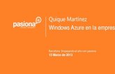 #pasionaTour BCN - Windows Azure en la empresa
