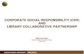 Corporate Social Responsibility (CSR) And Library Collaborative Partnership