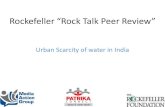 Rockefeller foundation rock talk  -Jaipur peer review presentation