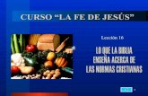 La Fe de Jesús Lección16