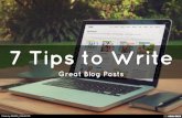 7 Tips to Write