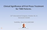Clinical significance of first phase treatment for tmd　final