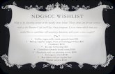 NDGSCC Wishlist