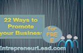 22 Ways to Promote your Business for Free