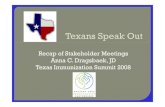 Friday 3.00 Pm   Anna Dragsbaek   Brief Of Stakeholder Meetings Across Texas3