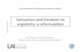Samuelson and Davidson on Ergodicity