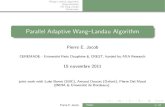 Parallel Adaptive Wang Landau - GDR November 2011