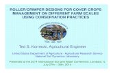 Roller crimper designs for cover crops