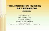 Psychology unit 1st