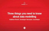 Three Things to Know about Modeling Data for Document Databases: Couchbase Connect 2014