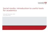 Social media: an introduction to useful tools for academics
