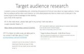Target audience research - Analysis of results