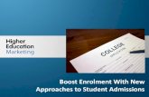 Boost enrolment with new approaches to student admissions