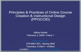 Principles & Practices of Online CourseCreation & Instructional Design (PPOCCID) Sp09 Class 1v6