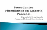 Precedentes Vinculantes  en Materia Procesal  Dr. Giancarlo Cresci Vassallo