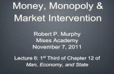 Money, Monopoly and Market Intervention, Lecture 6 with Robert Murphy - Mises Academy