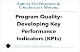 Fall Directors Meeting 2014: Program Quality - Developing Key Performance Indicators (KPIs)