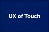UX Of Touch - creating physical information architecture and user experience