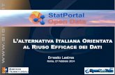 OpenGeoData Italia 2014 - Ernesto Lastres "Terzo modulo del Corso: StatPortal OpenData -  L’alternativa italiana orientata al riuso efficace dei dati"