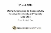 Intellectual Property (IP) and Alternative Dispute Resolution (ADR):  Using Mediation to Successfully Resolve IP Disputes