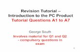 Revision Tutorial – Introduction to the PC Product