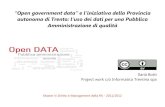 Open Government Data e l'iniziativa della PAT